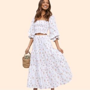 Petal and Pup Co-ord Gabriella Floral Midi Skirt Set